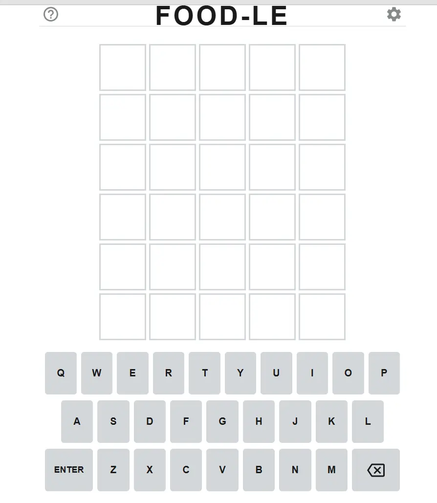 Foodle Spiel Screenshot