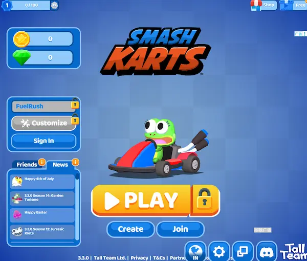 Smash Karts Spiel Screenshot